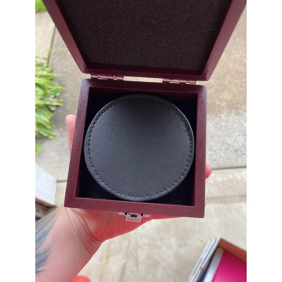 Set of 6 Leather Coasters - Picture 2 of 3